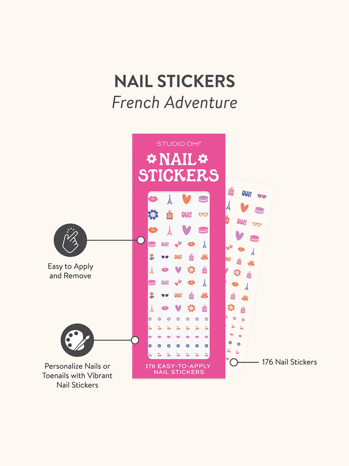 Tiny Blooms French Adventure Nail Stickers
