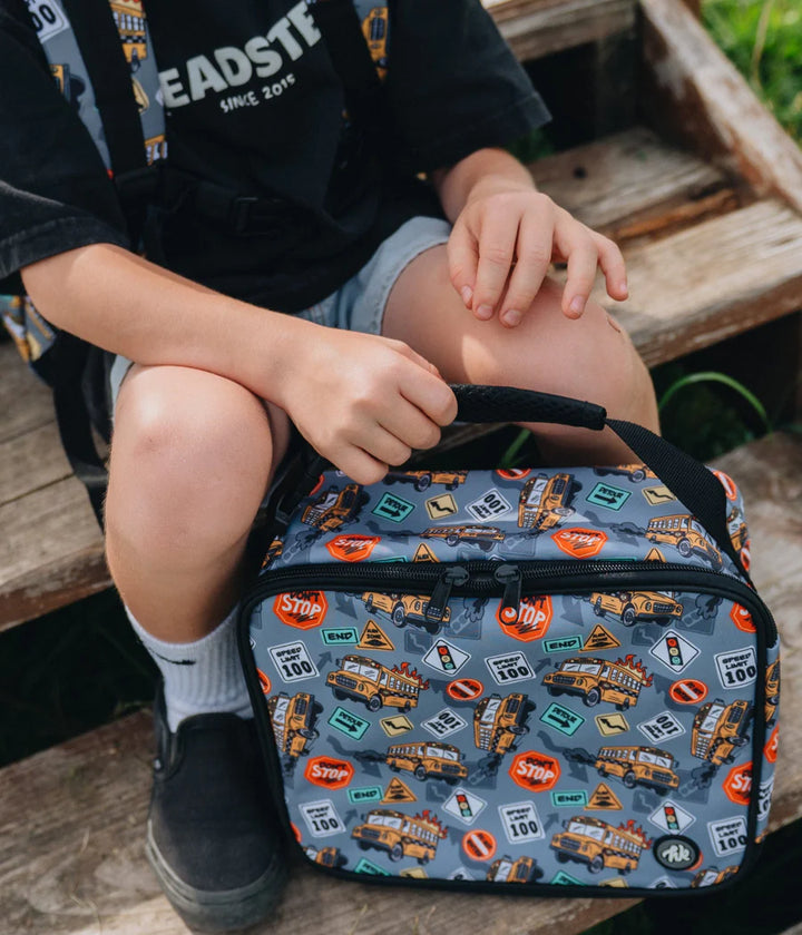Headster Kids Bus-Ted Classic Lunch Box - Grey Mix