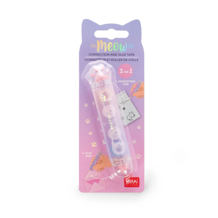 2-in-1 Correction and Glue Tape - Meow
