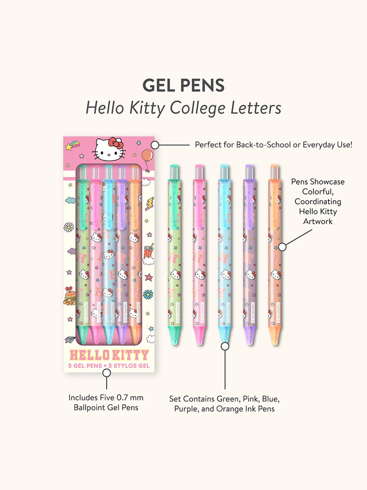 Hello Kitty College Letters Gel Pens