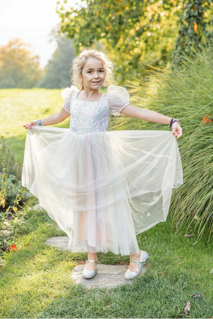 Rainbow Sherbert Sparkle Dress (Size 5-6)