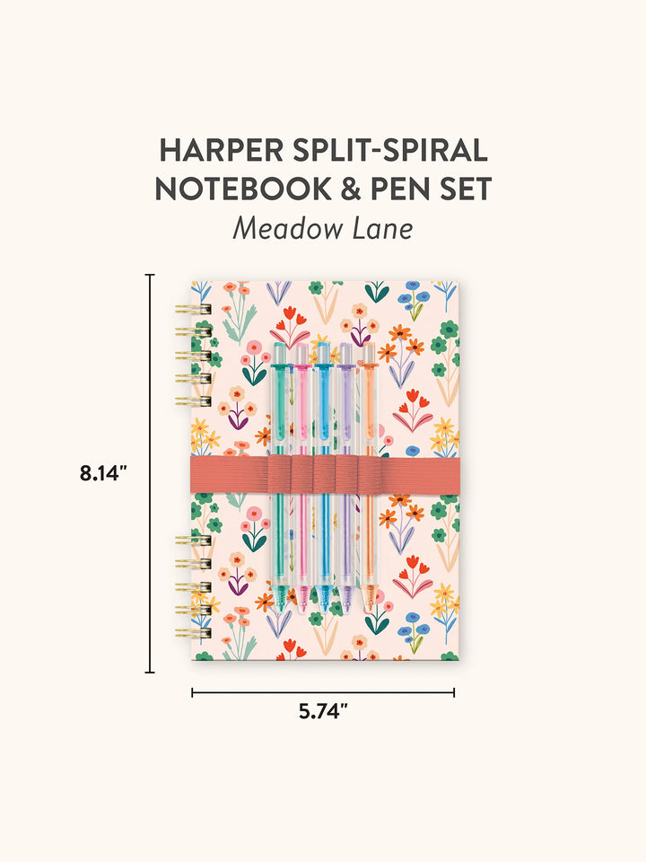 Meadow Lane Harper Split-Spiral Notebook & Pen Set