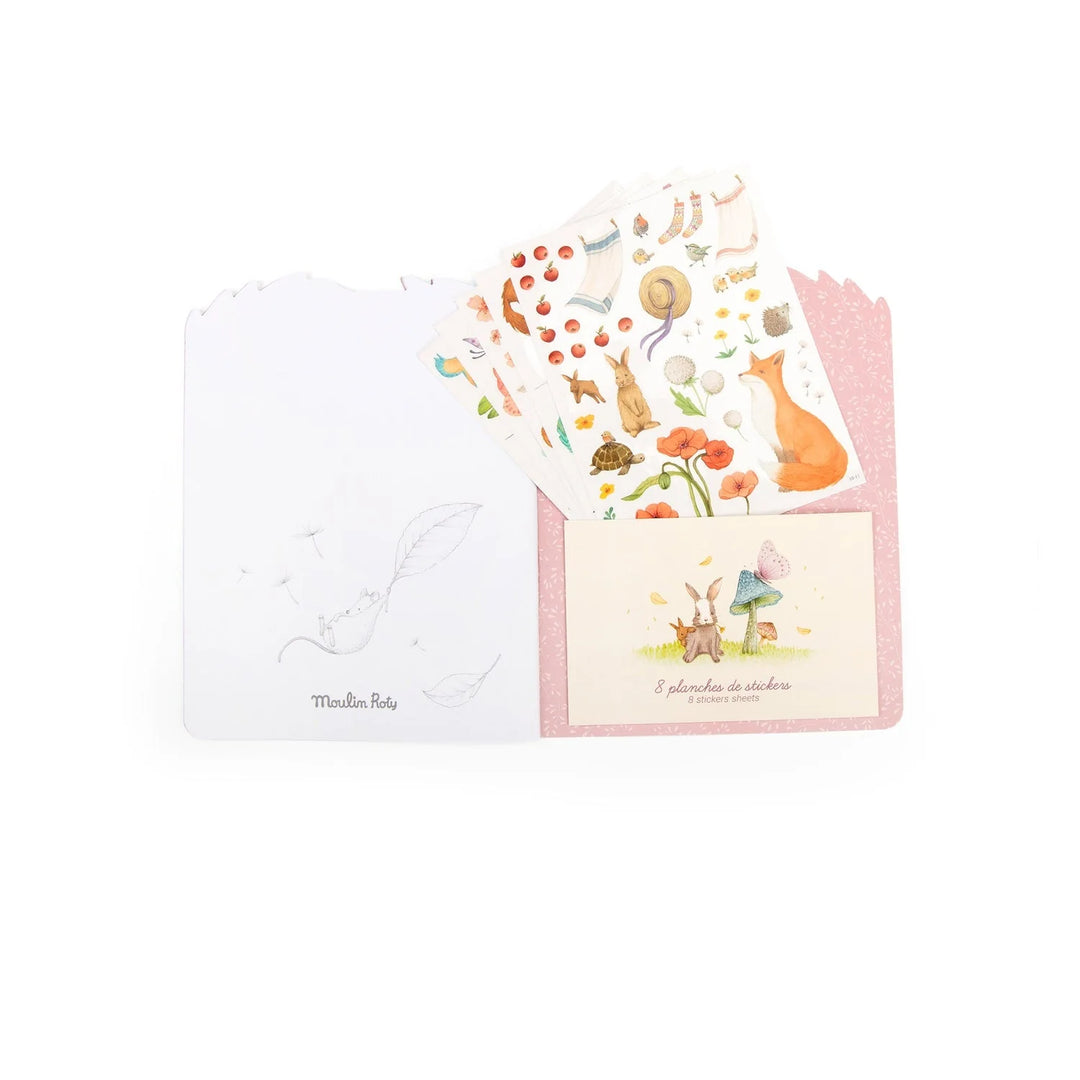 Moulin Roty Les Rosalies - Colouring Book w/ Stickers