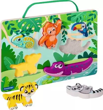 Ravensburger Wooden Touch and Play Puzzle In the Jungle