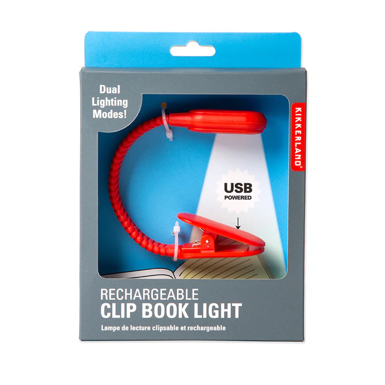 Rechargable Clip Red Book Light