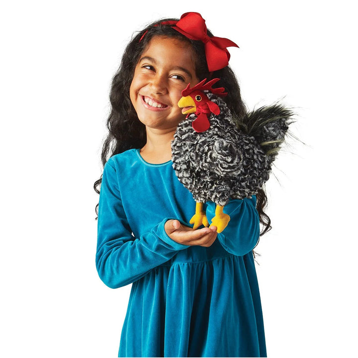Folkmanis Barred Rock Rooster Hand Puppet