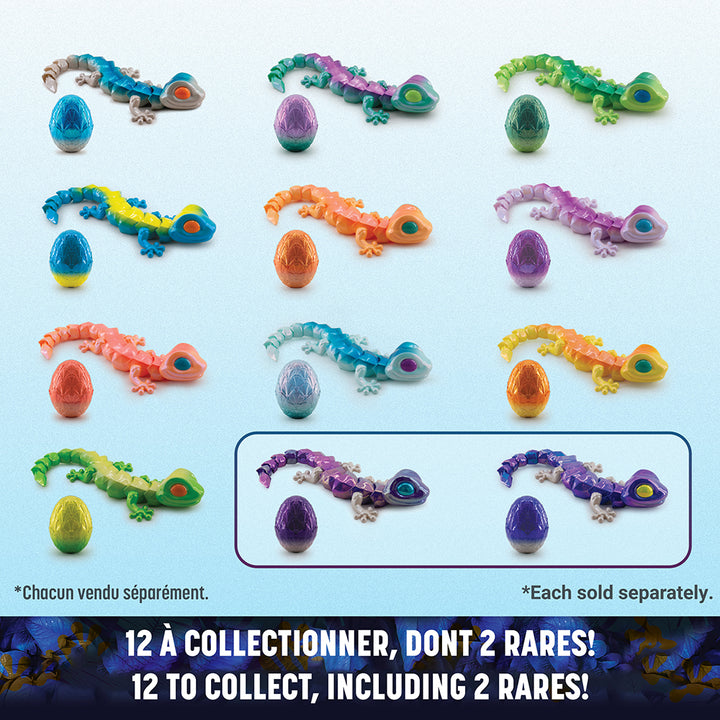 CrystaLynx Collectible Articulated 9" Gecko Figure and Egg