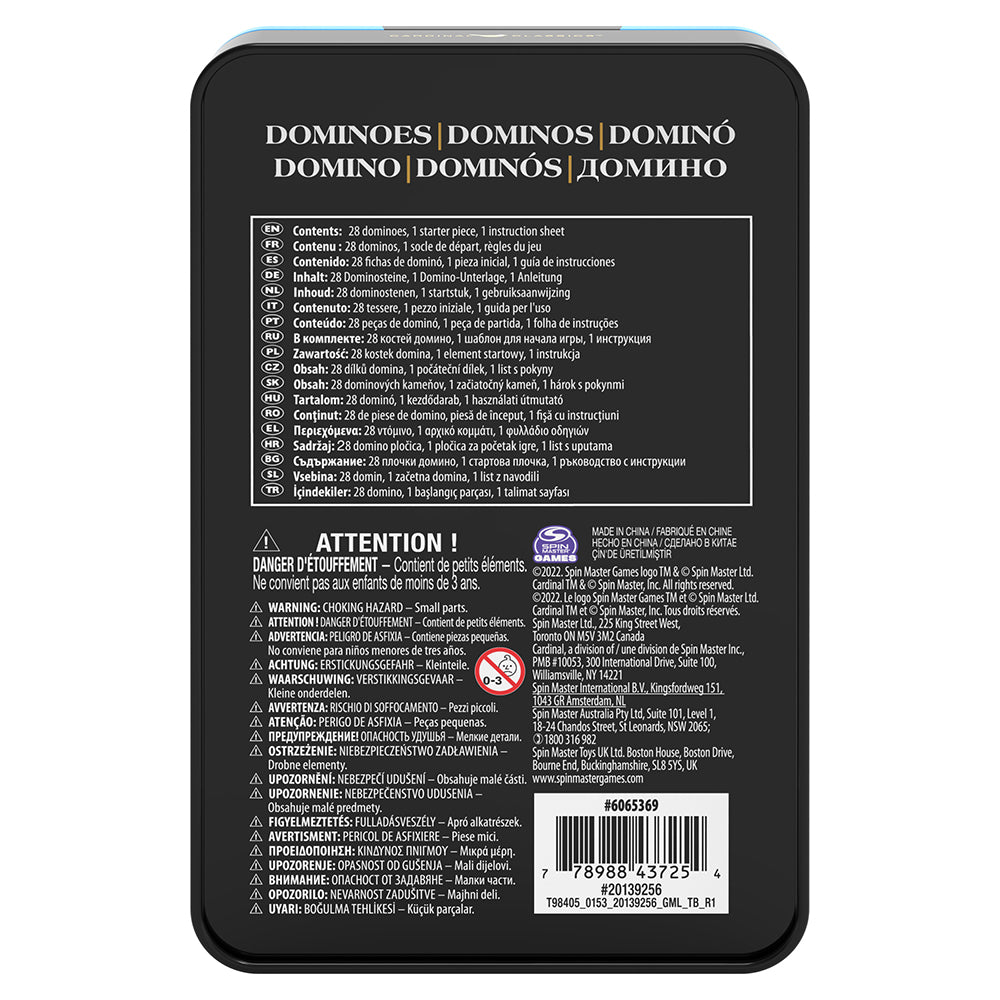 Double-6 Dominoes Classic Game in a Tin Box