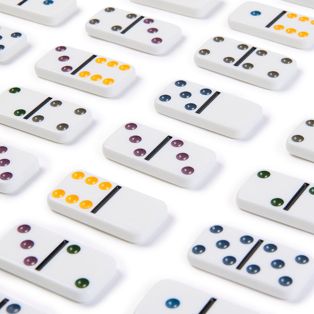 Classic Double-6 Dominoes Game in a Metal Box