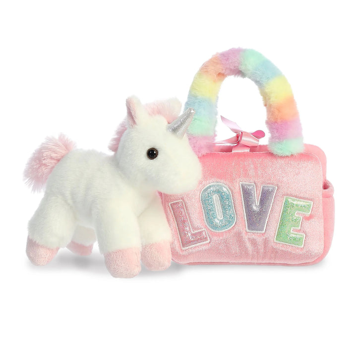 Fancy Pals Rainbow Love Unicorn 6.5" Plush & Carrier Set