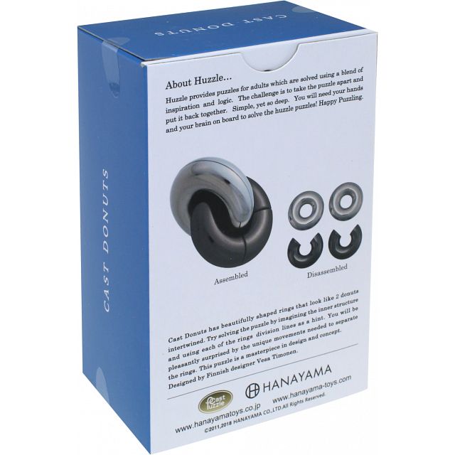 Huzzle Cast Donuts Metal Puzzle