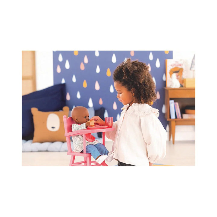 Corolle 2-in-1 Pink High Chair for 14" & 17" Doll
