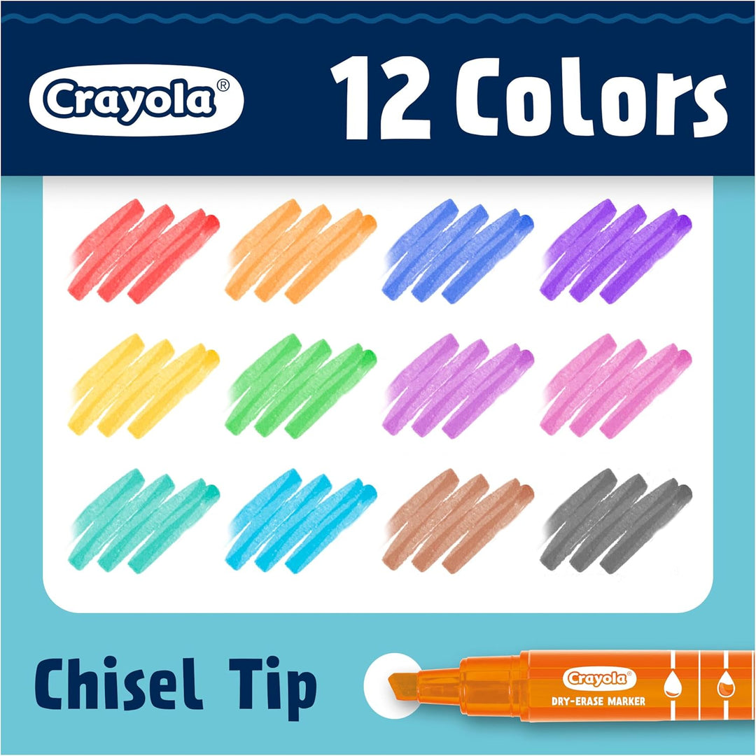 Crayola Low Odor Dry Erase Markers - Chisel Tip