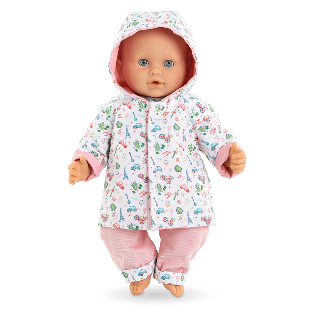 Corolle Baby Doll Weekend in Paris Reversible Raincoat for 14" Doll
