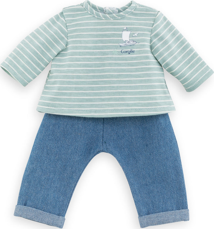 Corolle Pants & Striped T-Shirt For 12" Doll