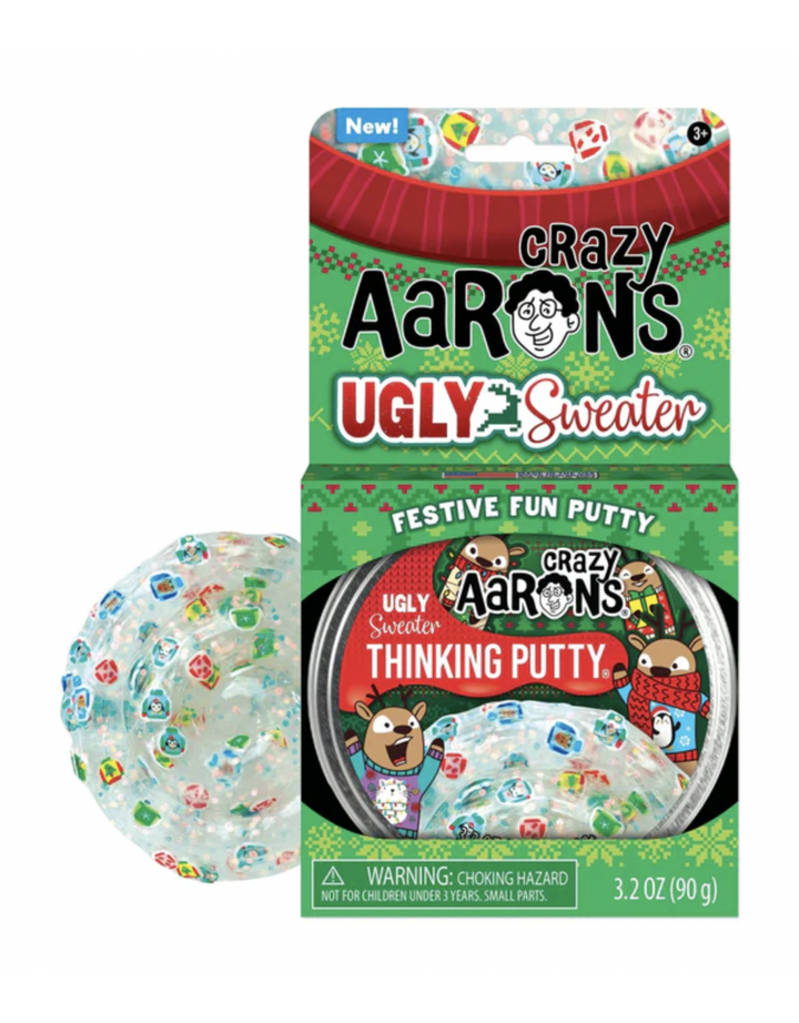 Crazy Aaron's Ugly Sweater Holiday Thinking Putty