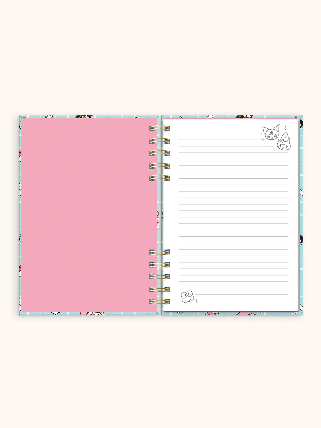 Hello Kitty and Friends Blue Grid Harper Notebook & Pen Set