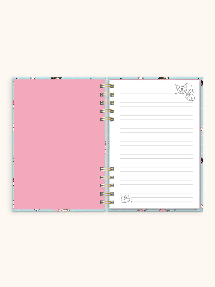 Hello Kitty and Friends Blue Grid Harper Notebook & Pen Set