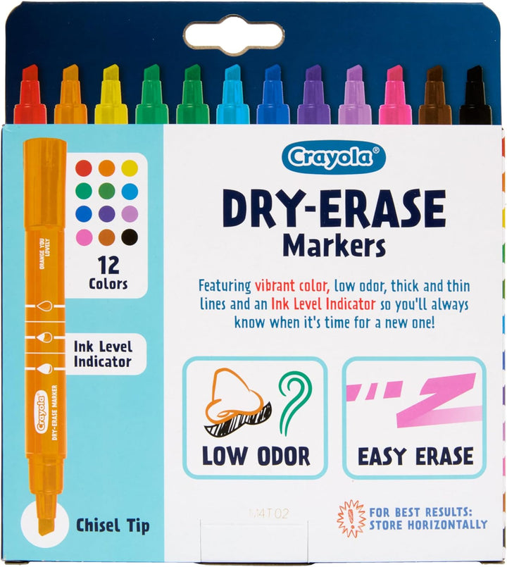 Crayola Low Odor Dry Erase Markers - Chisel Tip