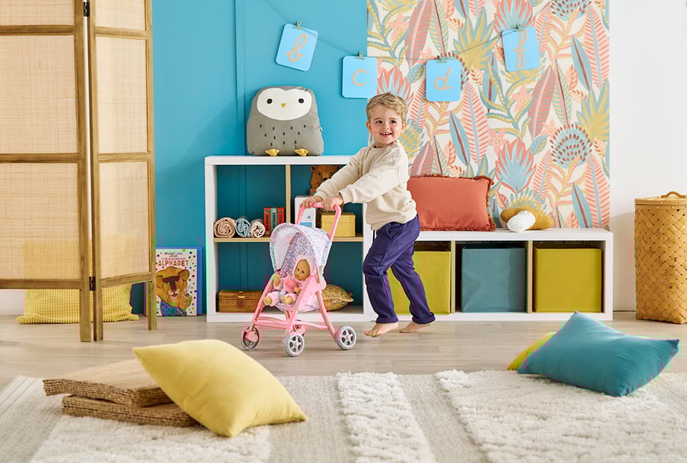 Corolle Flowered Stroller for 12" Doll