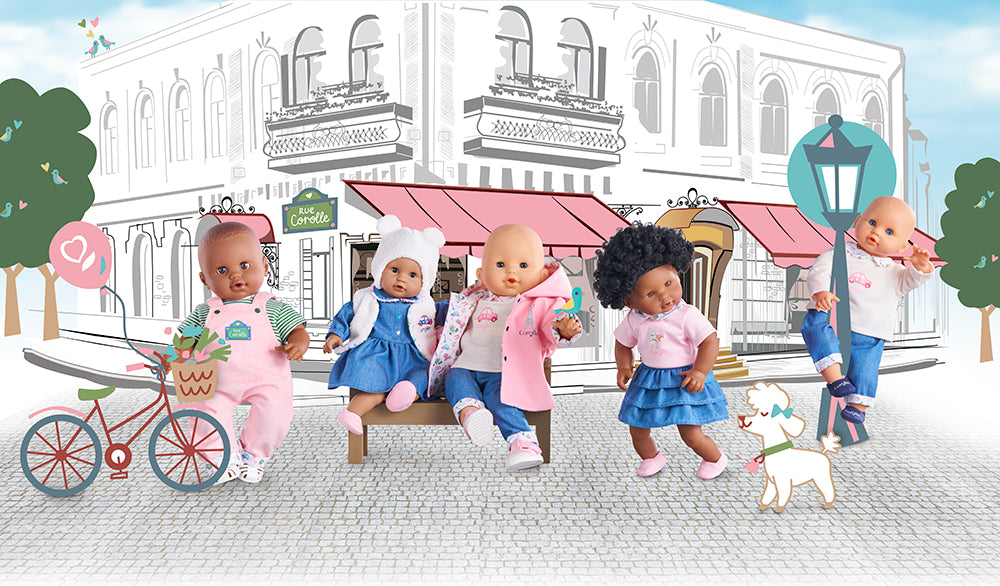 Corolle Baby Doll Weekend in Paris Long Sleeves T-Shirt & Jeans for 12" Doll