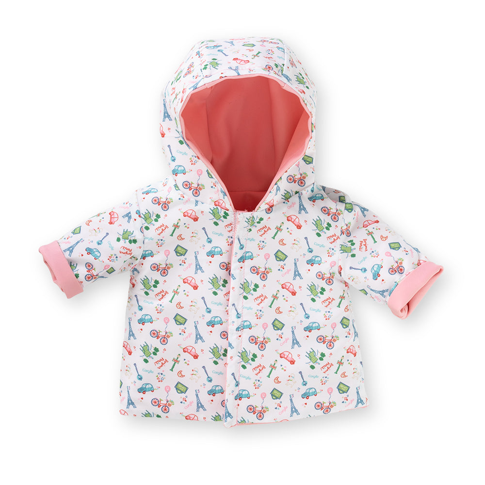 Corolle Baby Doll Weekend in Paris Reversible Raincoat for 12" Doll