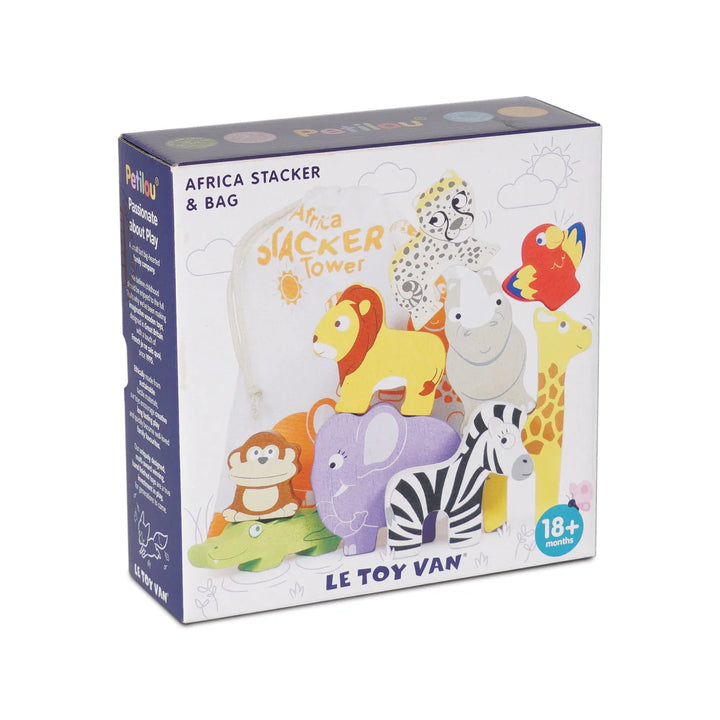 Le Toy Van African Stacking Animals & Bag