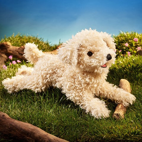 Folkmanis White Poodle Puppy Hand Puppet