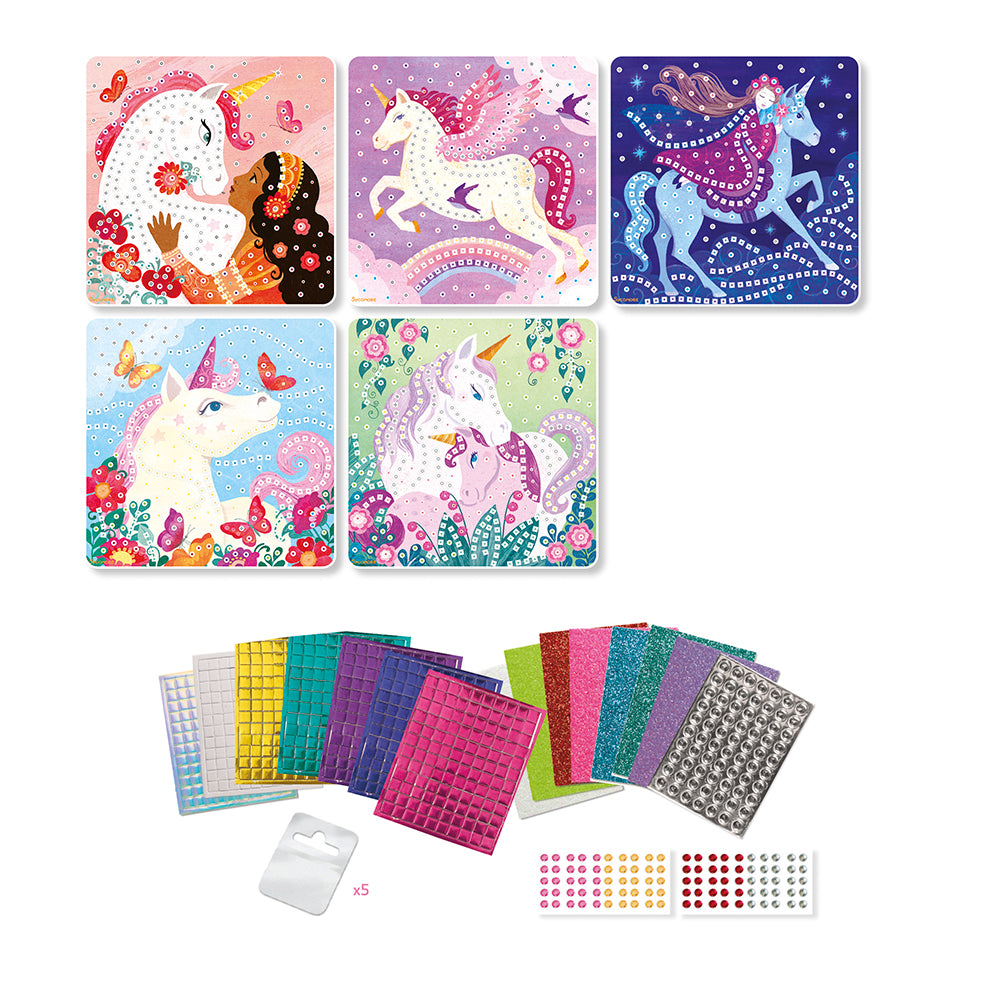 Stick'N Fun - Large 5 Mosaics Unicorns