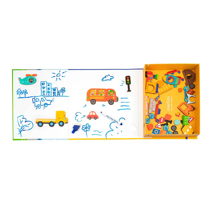 MierEdu - Magnetic Art Case - Vehicles