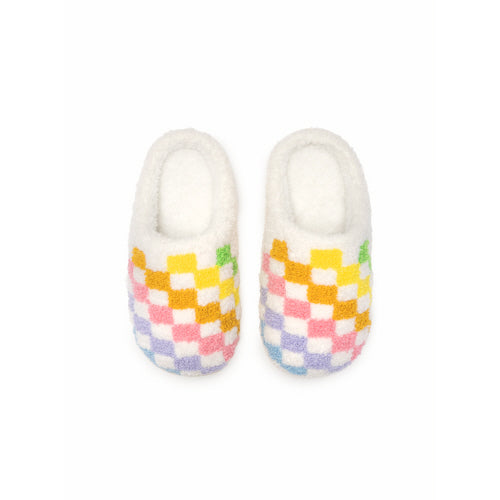 Living Royal Kids Slippers: Rainbow Checker