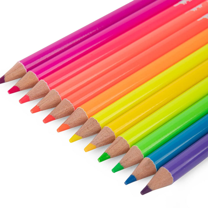 Schmouks - 12 Neon Colouring Pencils by Moulin Roty