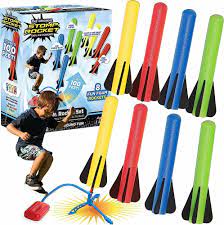Stomp Rocket Jr. Rocket Set With 8 Rockets