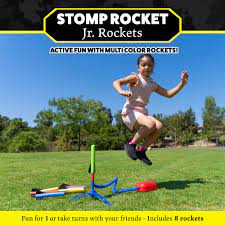 Stomp Rocket Jr. Rocket Set With 8 Rockets