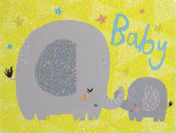 Elephant Baby Enclosure Card