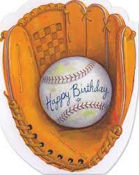Baseball Glove Die Cut Birthday Card