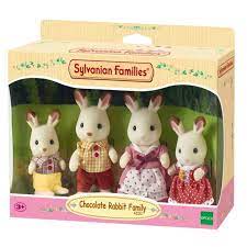 Calico Critters Chocolate Rabbit Family