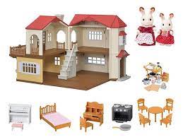 Calico Critters Red Roof Country Home- Secret Attic Playroom