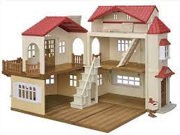 Calico Critters Red Roof Country Home- Secret Attic Playroom