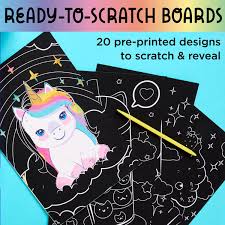 Deluxe Scratch Art Kit With Mini Vacuum