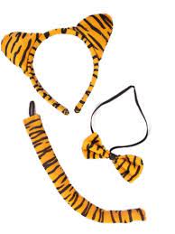 Tiger Headband With Matching Bowtie & Tail