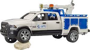 Bruder RAM Service Truck With Crane & Rotating Beacon Light