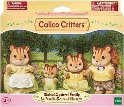 Calico Critters Walnut Squirrel Family