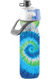 O2COOL ArcticSqueeze Mist N Sip Water Bottle - Blue Tie Dye