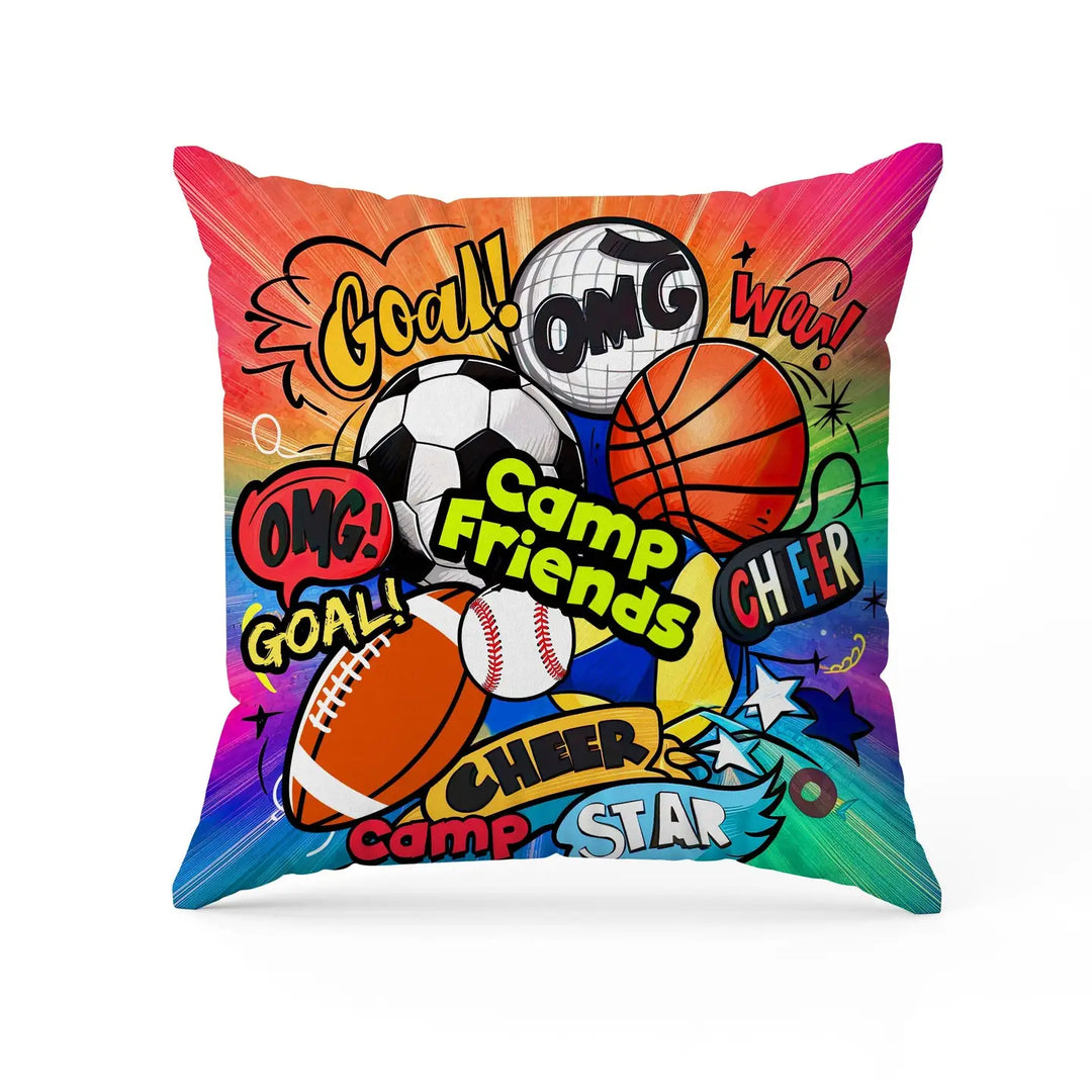 Sports Camp Friends Autograph Pillow
