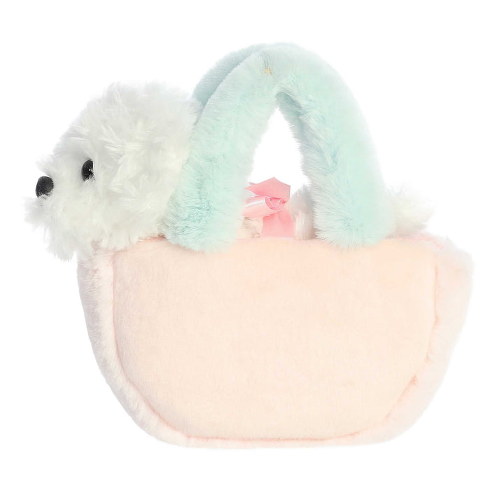 Fancy Pals Pastel Heart Puppy 7" Plush & Rainbow Carrier