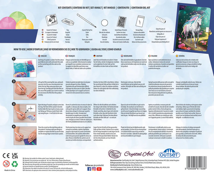 Crystal Art Secret Diary Kit: Unicorn Stroll