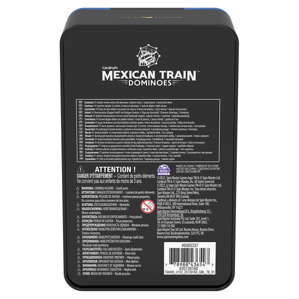 Double-12 Dominoes Classic Game in a Tin Box