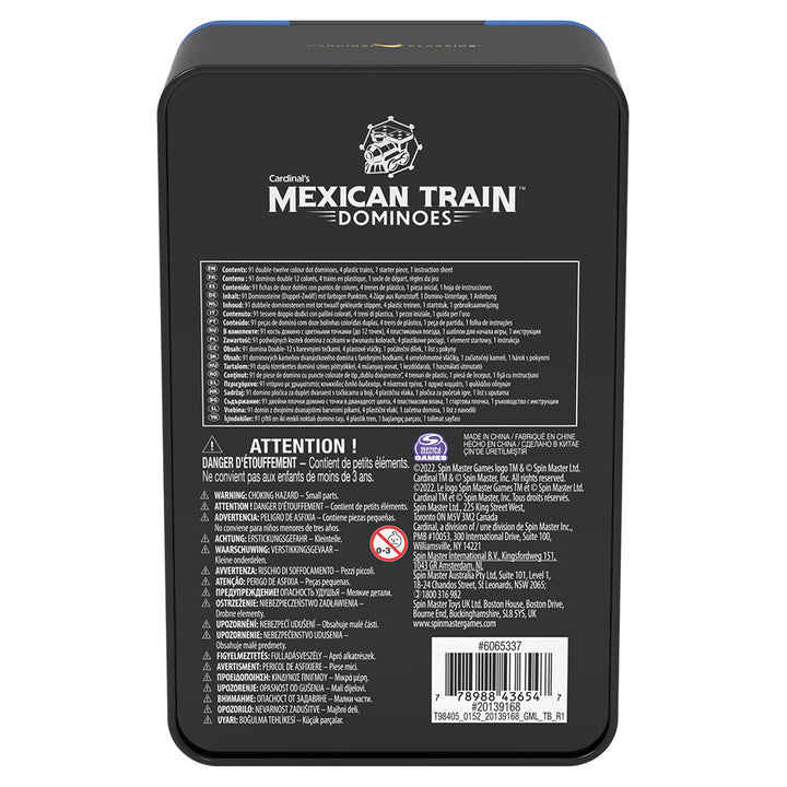 Double-12 Dominoes Classic Game in a Tin Box