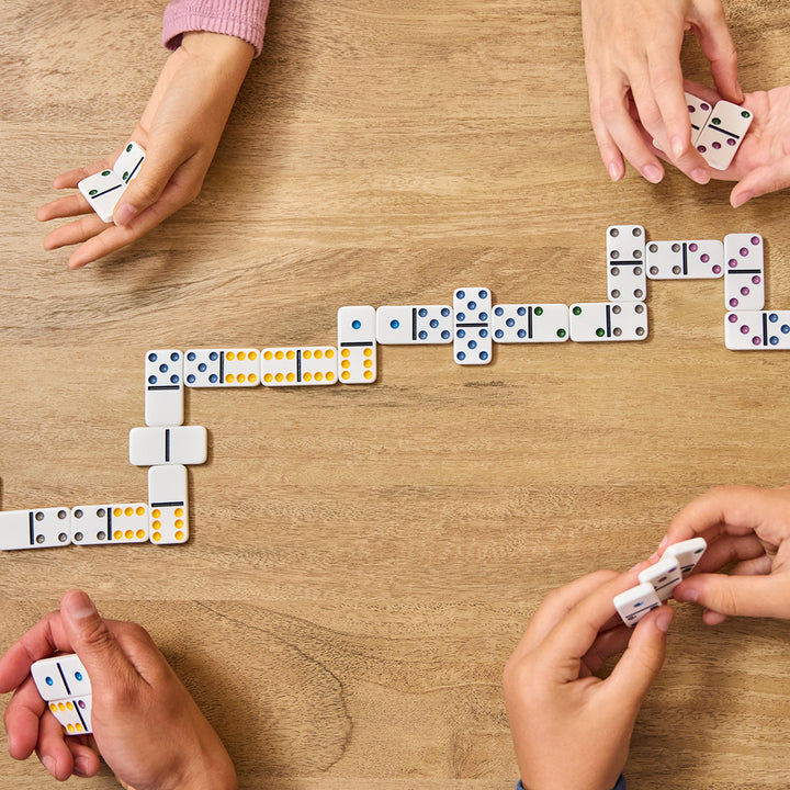 Classic Double-6 Dominoes Game in a Metal Box